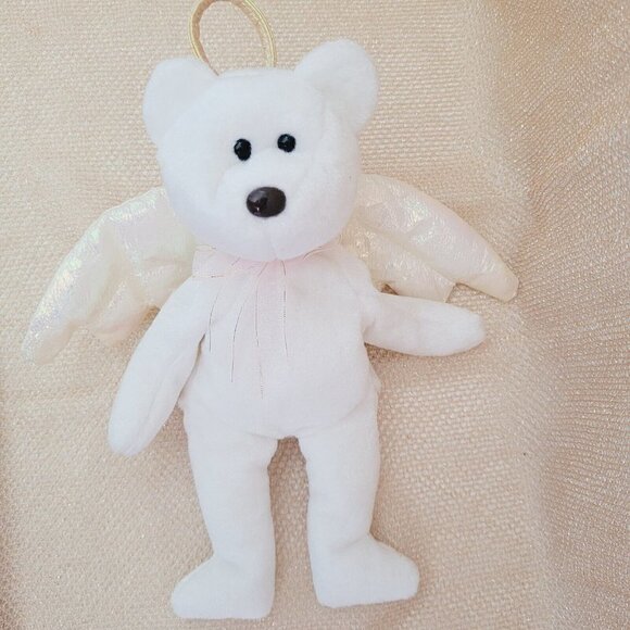 Ty Beanie Baby HALO Bear Brown Nose 5th Gen 1998 PE Pellets TRUSTED SELLER NWT - Picture 8 of 15